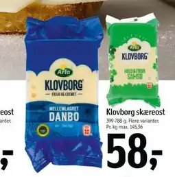 Føtex Klovborg skæreost tilbud