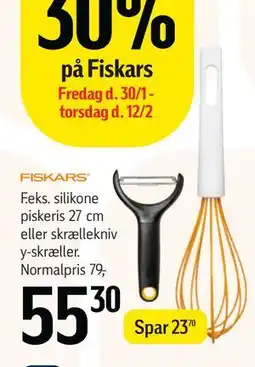 Føtex silikone piskeris 27 cm eller skrællekniv y-skræller tilbud