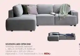 Daells Bolighus SOVESOFA MED OPEN END tilbud