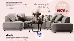 Daells Bolighus U-SHAPE SOFA MED OPEN END OG CHAISELONG tilbud
