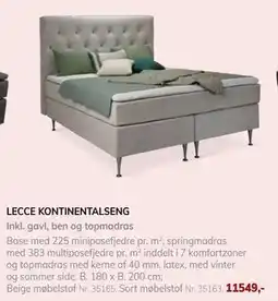 Daells Bolighus LECCE KONTINENTALSENG tilbud