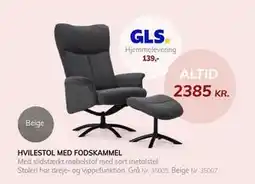 Daells Bolighus HVILESTOL MED FODSKAMMEL tilbud