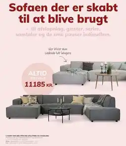 Daells Bolighus U-SHAPE SOFA MED OPEN END AFSLUTNING OG CHAISELONG tilbud