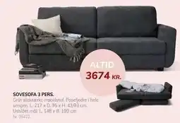 Daells Bolighus SOVESOFA 3 PERS tilbud