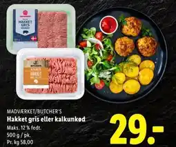 Lidl Hakket gris eller kalkunkød tilbud