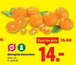 Lidl Økologiske klementiner tilbud