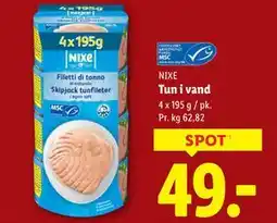 Lidl Tun i vand tilbud
