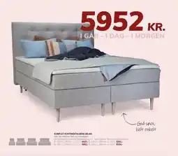 Daells Bolighus KOMPLET KONTINENTALSENG MILAN tilbud