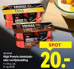 Lidl High Protein chokolade- eller vaniljebudding tilbud