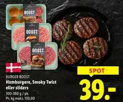 Lidl Hamburgere, Smoky Twist eller sliders tilbud