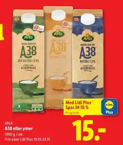 Lidl A38 eller ymer, App-pris tilbud