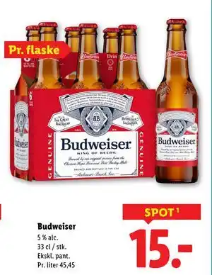 Lidl Budweiser tilbud