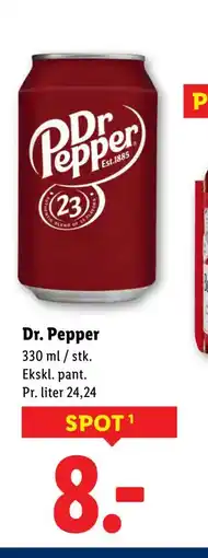 Lidl Dr. Pepper tilbud