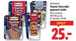 Lidl Toaster Tarts eller popcorn i æske tilbud