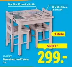 Lidl Børnebord med 2 stole tilbud