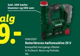 Lidl Batteridreven hæftemaskine 20 V tilbud