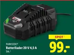 Lidl Batterilader 20 V 4,5 A tilbud