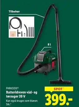 Lidl Batteridreven våd- og tørsuger 20 V tilbud