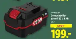 Lidl Genopladeligt batteri 20 V 4 Ah tilbud