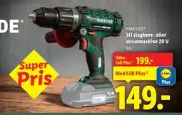 Lidl 3i1 slagbore- eller skruemaskine 20 V tilbud