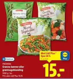 Lidl Grønne bønner eller grøntsagsblanding tilbud
