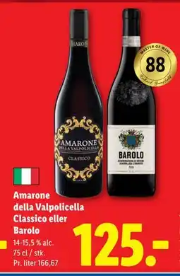 Lidl Amarone della Valpolicella Classico eller Barolo tilbud