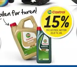 Thansen 15% PÅ CASTROL MOTOROLIE TIL BIL tilbud
