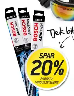 Thansen SPAR 20% PÅ BOSCH VINDUESVISKERE tilbud