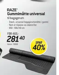 Thansen Gummimåtte universal tilbud