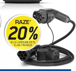 Thansen 20% ALLE LADEKABLER TIL EL-BIL FRA RAZE tilbud