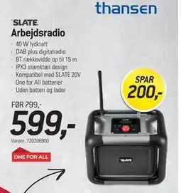 Thansen Arbejdsradio tilbud