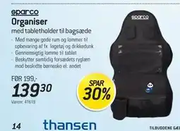 Thansen Organiser tilbud