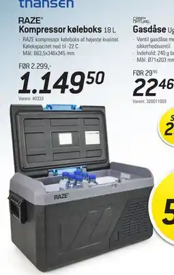 Thansen Kompressor køleboks tilbud