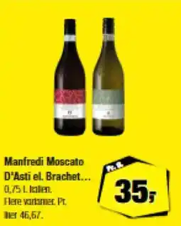 Calle Manfredi Moscato D'Asti el. Brachet tilbud