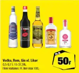Calle Vodka, Rom, Gin el. Likor tilbud