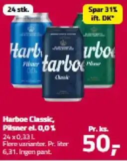 Fleggaard Harboe Classic, Pilsner el. 0,0% tilbud