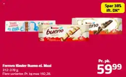 Fleggaard Ferrero Kinder Bueno el. Maxi tilbud