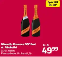 Fleggaard Mionetto Prosecco DOC Brut el. Alkoholfri tilbud