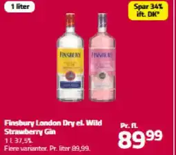 Fleggaard Finsbury London Dry el. Wild Strawberry Gin tilbud