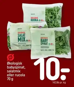 REMA 1000 Økologisk babyspinat, salatmix eller rucola tilbud