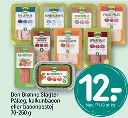 REMA 1000 Den grønne slagter pålæg, kalkunbacon eller baconpostej tilbud