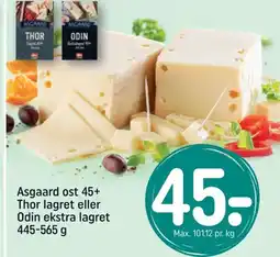 REMA 1000 Asgaard ost 45+ Thor lagret eller Odin ekstra lagret tilbud