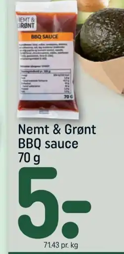 REMA 1000 Nemt & Grønt BBQ sauce tilbud