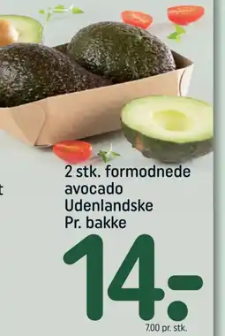 REMA 1000 2 stk. formodnede avocado Udenlandske Pr. bakke tilbud
