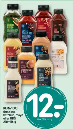 REMA 1000 REMA 1000 dressing, ketchup, mayo eller BBQ tilbud