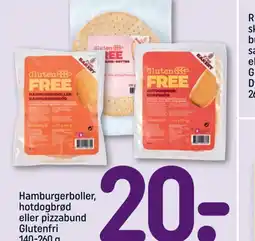 REMA 1000 Hamburgerboller, hotdogbrød eller pizzabund glutenfri tilbud
