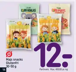 REMA 1000 Majs snacks Glutenfri tilbud