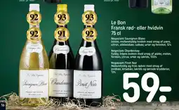 REMA 1000 Le Bon Fransk rød- eller hvidvin tilbud