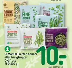 REMA 1000 REMA 1000 ærter, bønner eller bælgfrugter Dybfrost tilbud