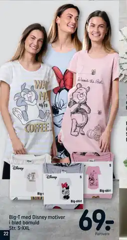 REMA 1000 Big-T med Disney motiver i blød bomuld tilbud